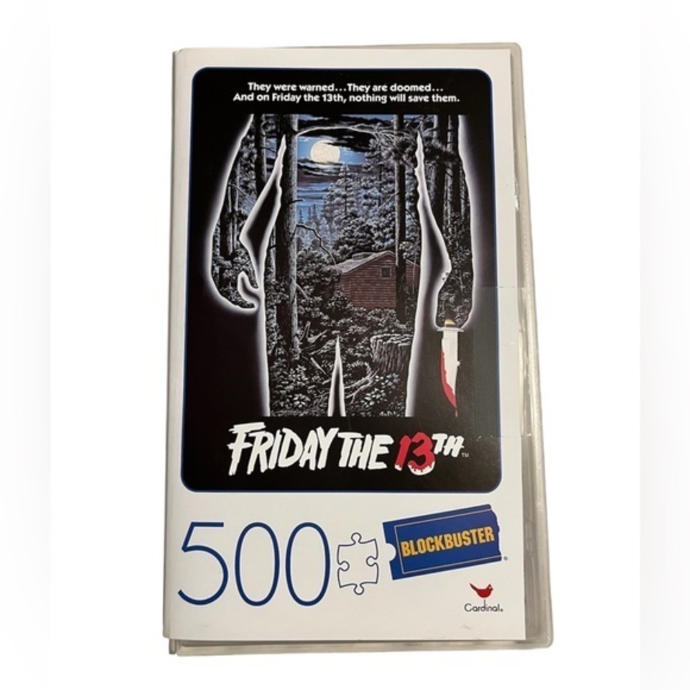 FRIDAY THE‎ 13TH Blockbuster Video 500 Piece Movie Poster Puzzle Cardinal NEW!!